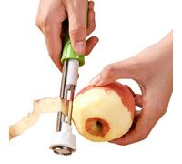 Outil Vide-Pomme et Éplucheur 2 En 1 Acier Inoxydable Rétractable | Outil Retire-Trognon Et Éplucheur Pour Maison Extérieur Camping Pique-Nique Préparation Repas Cuisson Garnitures
