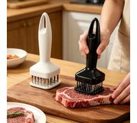 [Outils attendrisseurs de viande] Attendrisseur de viande - Aiguille à steak - Maillet à viande - Ustensiles de cuisine pour steak - Brochettes de barbecue - Perforateur de viande - Perforateur de via