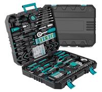 Outils - Coffret d'outils mécaniques pour automobile - Ensemble d'outils manuels - avec mallette - 198 pièces - pour automobile