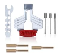 Outils d'affûtage pour tronçonneuse, ADEFOL 8 pièces accessoires pour lime à meule universelle Affûteur de tronçonneuse meule kit avec guide d'angle et des limes à meules