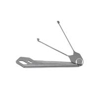 Outils de crochetage de serrure à ouverture rapide en toute sécurité, pliage en 2 pièces en acier inoxydable e déverrouillage de porte intérieure crochetage pour serrurier