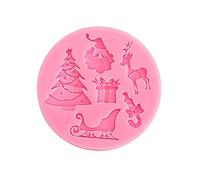 Outils de cuisson de dessin animé 3D, moule à Sugarcraft, moule à gâteau, bonhomme de neige de noël, pin, écologique, ensemble de moules à biscuits en Silicone de qualité alimentaire