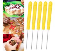 Outils de décoration de cookies, aiguille à mélanger le sucre, outils de glaçage de cookies pour la pâtisserie - 13 cm (jaune)