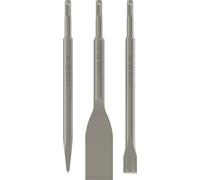 Outils de démolition SDS-Plus pour le béton et la roche - Kit de 3 pièces avec douilles dentées de 0/20/40 mm