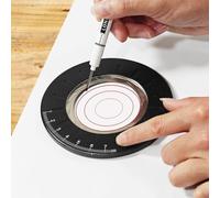 Outils de dessin polyvalents réglables en acier inoxydable pour boussole de rechange pour loisirs créatifs - Règle en métal de 12,5 cm - Bleu (noir)