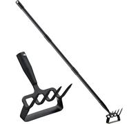 Outils de jardinage - Binette-cultivateur - Pour désherber et aérer le sol - Double fonction - Tige de 120 cm - Noir