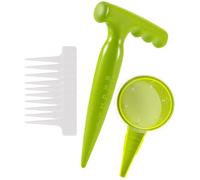 Outils de Jardinage en Plastique, Semoir pour Semis et Étiquettes | Kit Jardinier pour Massifs et Potager, Manipulation Légère, Organisation des Plants, Couleur Vert