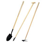 Outils de jardinage - OGROD - Lot avec pelle, binette et serfouette - Manche en bois - Léger et robuste