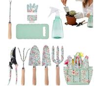 Outils de jardinage pour femmes | Petit râteau robuste | Kit d'outils de jardinage inoxydable pour femmes, jardinières, mamans, pelouse, jardin, extérieur, maison, serre, élagage et coupe