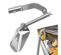 Outils de nettoyage de gouttières - Nettoyant pour gouttières | Cuillère de nettoyage de gouttière | Outil de de toiture pour feuilles et débris | Attachement de décapants d'entretien de dra