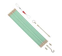 Outils de passage de câbles, kit de tiges en fibre de verre pour pose de câbles - Kit électrique - Pour électriciens et techniciens dans la construction, le bricolage, l'industrie - Convient pour les