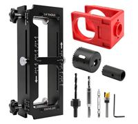 Outils de Pose de Porte Modèle précis réglable en aluminium | Gabarit pour charnière de porte verrou, tourillonnage, assemblage, réparation, menuiserie, étagère, garage, abri,