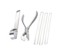 Outils de réparation de bijoux Ensemble de formage en acier inoxydable de 5 pièces avec pince à mâchoires en nylon, gabarit de maintien de et 3 tiges de façonnage pour le redimensionnement de