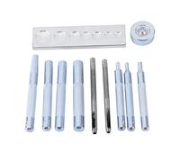 Outils de Rivetage, Outils de Matrice de Poinçonnage de Rivet avec Poinçons 11 Pièces/ensemble en Cuir Artisanat Fermoir à Pression Setter