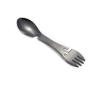 Outils de survie en plein air 5 en 1, Kit EDC multifonctionnel for Camping, fourchette pratique, couteau cuillère bouteille/ouvre-boîte 1 pièces(Black)
