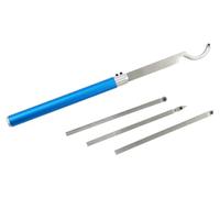 Outils de tournage sur bois 6 en 1 - Jeu de burins de tournage pour le bois - Plaquettes réversibles en carbure, carrées et rondes, diamantées - Pour le creusage, la préparation et le tournage de déta