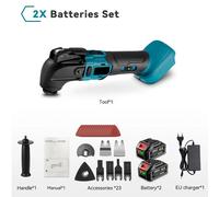 Outils multifonctions oscillants - Alimentation par batterie - Moteur sans balais 18V - Angle de 4° - 6 vitesses - 8500-24 000 oscillations par minute - 350W