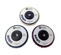 Outils ondulés | Lot de 3 disques de polissage pour Bosch GWS 10,8 10 8 12 V 12 76 Berner Würth BTI Accessoires en acier inoxydable meuleuse d'angle
