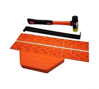 Outils Parquet Flottant Cales Espacement 40 Outils Parquet Flottant(Orange) | 43 inclus, maillet double face, barre traction acier, cales triangulaires, pour bloc frappe PP