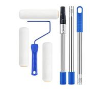 Outils réglables lisses de rouleau et de brosse de peinture avec | Long rouleau de peinture Pour les murs intérieurs des plafonds des salles de plancher de porte d'armoire de terrasse