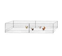 OUTIROR - Kit Clôture Filet à Poules Avec Porte - Longueur 12 m - Livré avec 6 Piquets