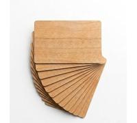 OUTLETISSIMO® NTAG216 Lot de 10 cartes intelligentes NFC réinscriptibles en bois de cerisier multi-usages pour clés d'hôtel, domotique et cartes de visite numériques - Cartes intelligentes en bois