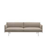 Muuto Canapé Outline 3 places tissu Ecriture 240-Polished Aluminum