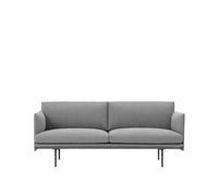 Outline 2-Places Highback Sofa Black Base Muuto - 5713222212513