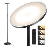 OUTON Lampadaire LED, 30W/3000LM Lumineux Lampadaire, 3000K-6000K Dimmable Lampe sur Pied avec Télécommande et Contrôle Tactile, Pour Lampadaire sur Pied Salon, Chambre et Bureau (Noir Mat)