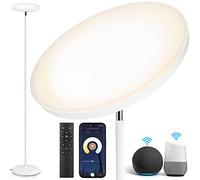 OUTON Lampadaire LED, 30W/3000LM WiFi, 3000K-6000K Dimmable, Blanc | Télécommande, Contrôle APP, Minuterie, Compatible avec Alexa et Google, Salon, Chambre, Bureau