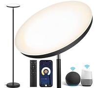 OUTON Lampadaire LED, 30W/3000LM WiFi, 3000K-6000K Dimmable, Noir | Télécommande, Contrôle APP, Minuterie, Compatible avec Alexa et Google, Salon, Chambre, Bureau