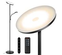 OUTON Lampadaire sur Pied LED, Lampe sur Pied Dimmable 4 Températures de Couleur, Lumière Principale de 27 W et Lampe de Lecture de 7 W, Télécommande et Contrôle tactile pour Salon, Chambre, Bureau