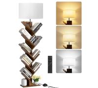 OUTONLIFE Bibliothèque Arbre en Bois 9 Niveaux avec Lumière, Étagère d’Angle avec Télécommande et Minuteur - Meuble Compact pour Livres, CD, DVD, Salon, Chambre, Bureau