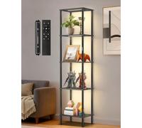 OUTONLIFE Lampadaire sur Pied avec Étagères d’Angle, LED Intégrée Tactile & Télécommande, 3 Températures de Couleur, Intensité Réglable, Lampe avec 5 Niveaux pour Salon, Chambre, Bureau
