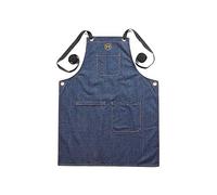 Outset 76493 Tablier en jean avec poches Dos croisé Coton Bleu
