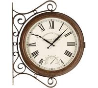 Outside-In Greenwich Wanduhr mit Thermometer