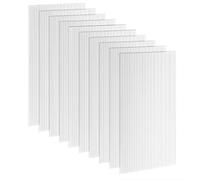 10 Plaques alvéolaires en polycarbonate - Outsunny - panneau alvéolaire double 4 mm - polycarbonate - 120x60x0 4cm - transparent