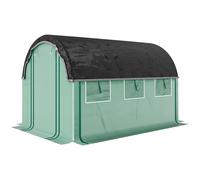 Outsunny 3 x 2 x 2 m Serre Tunnel en Polytunnel avec Filet Pare-Soleil, Parois Latérales Enroulables, Couverture en Plastique, Cadre en Acier, Vert