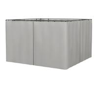 Outsunny 4 parois latérales pour pavillon de jardin tonnelle rigide 300 x 300 cm protéger de la pluie vent soleil gris clair