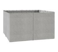 Outsunny 4 parois latérales pour pavillon de jardin tonnelle rigide 300 x 400 cm protéger de la pluie vent soleil gris