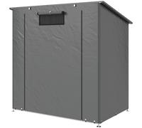 Outsunny Abri de garage 1,9x1,2 m Imperméable Abri avec porte zippée enroulable et fenêtre de ventilation Gris foncé