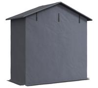 Outsunny Abri de Jardin 1.1x2 m avec Porte Roulable, Abri de Garage pour Vélos et Outils de Jardin, Gris Foncé