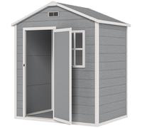 Outsunny Abri de jardin 1,9 m² 182 x 121 x 200 cm Remise avec toit en pente Plancher Porte verrouillable