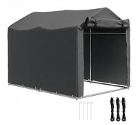 Outsunny Abri de jardin 2 x 1,6 x 1,65 m Abri Extérieur Gris Foncé | Cadre en Métal Galvanisé, Résistant aux UV, Imperméable, Tente de Stockage, pour Outils