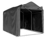 Outsunny Abri de jardin 2 x 1,6 x 1,65 m abri vélo extérieur cadre en métal galvanisé, imperméable résistant aux UV, gris foncé