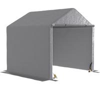 Outsunny Abri de jardin 2 x 2 x 2 m abri vélo extérieur avec cadre en acier galvanisé, imperméable et résistant aux UV, tente de stockage pour vélo, moto, outils - gris