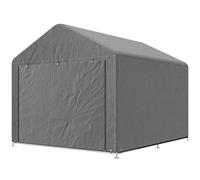 Outsunny Abri de Jardin 2x2.4 m Imperméable, Porte Enroulable et Armature Métallique, Gris clair