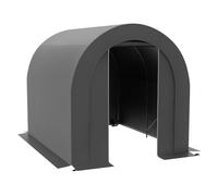 Outsunny Abri de Jardin Abri de Vélo Cadre Métal 2,4x1,8x1,9m Gris Foncé | Tente de Rangement Extérieur, Abri de Vélo, Cadre en Métal Galvanisé