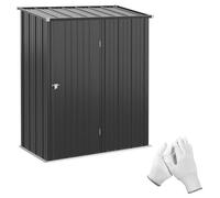 Outsunny Abri de Jardin Porte-Outils en tôle d'acier, cabane pour Outils avec Serrure, 161,5 x 94,5 x 196 cm, Noir