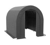 Outsunny Abri de jardin tente de rangement extérieur abri de vélo garage pour vélo bâche en PE métal 2,4 x 1,8 x 1,9 m gris foncé
